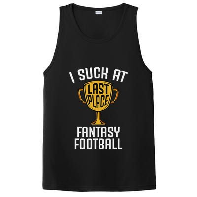 I Suck At Fantasy Football Last Place Loser Trophy PosiCharge Competitor Tank