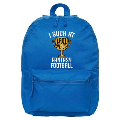 I Suck At Fantasy Football Last Place Loser Trophy 16 in Basic Backpack