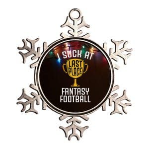 I Suck At Fantasy Football Last Place Loser Trophy Metallic Star Ornament