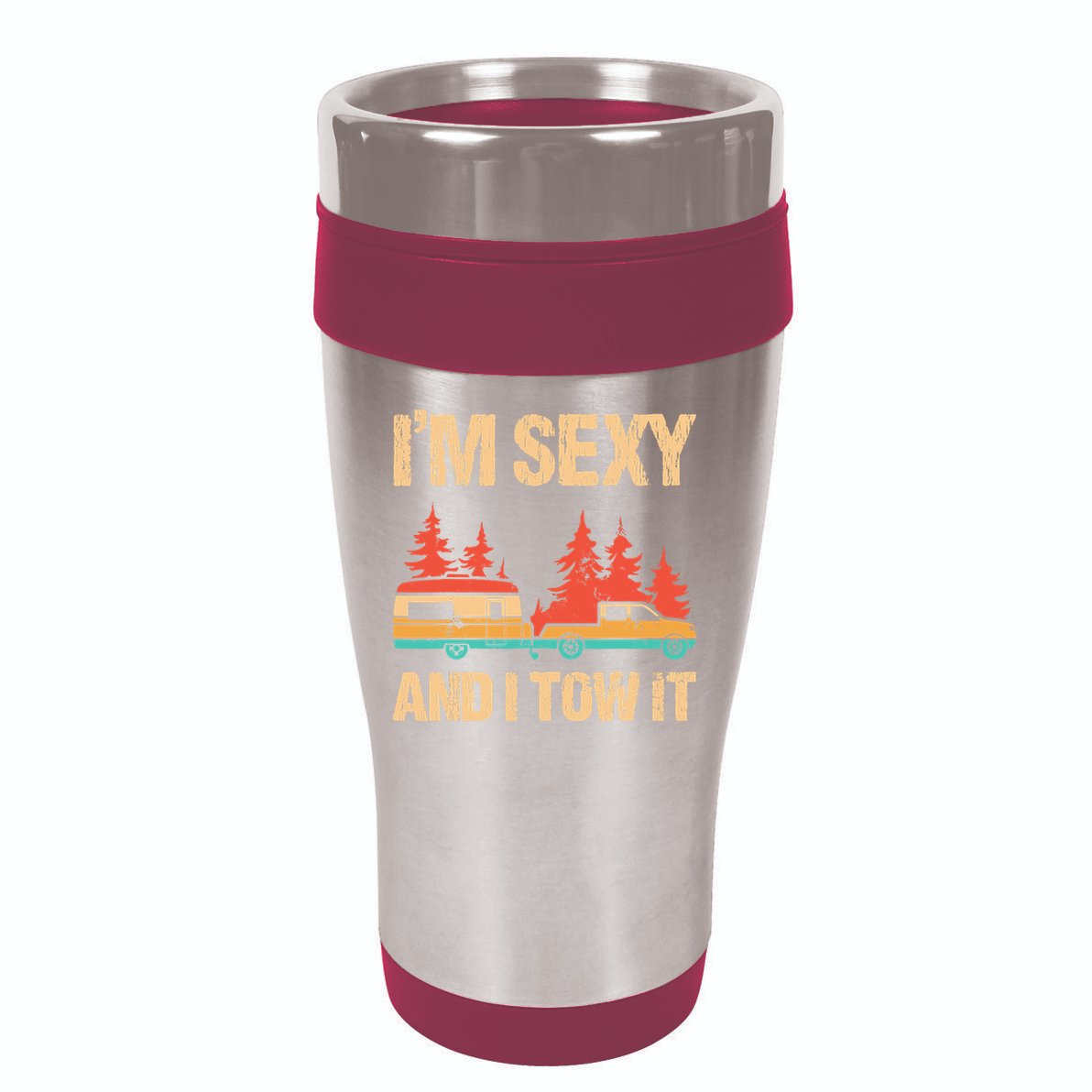 IM Sexy And I Tow It Bigfoot Camp Trees Hike Hiking Camping 16oz Travel Tumbler