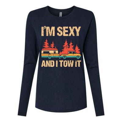 IM Sexy And I Tow It Bigfoot Camp Trees Hike Hiking Camping Womens Cotton Relaxed Long Sleeve T-Shirt