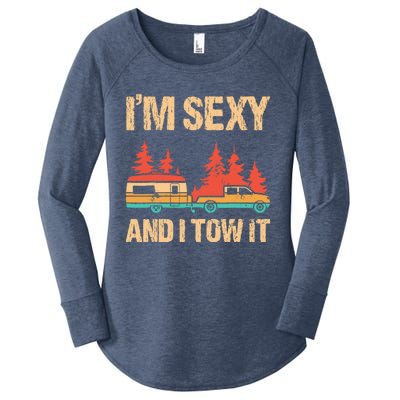 IM Sexy And I Tow It Bigfoot Camp Trees Hike Hiking Camping Women's Perfect Tri Tunic Long Sleeve Shirt