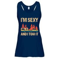 IM Sexy And I Tow It Bigfoot Camp Trees Hike Hiking Camping Ladies Essential Flowy Tank