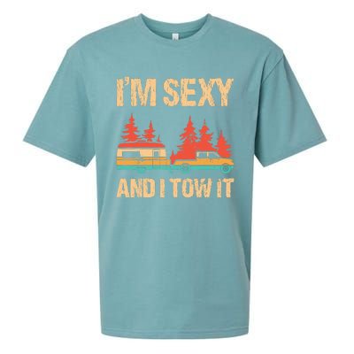 IM Sexy And I Tow It Bigfoot Camp Trees Hike Hiking Camping Sueded Cloud Jersey T-Shirt