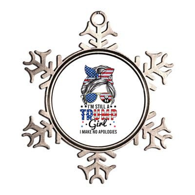 Im Still A Trump Girl I Make No Apologies Trump 2024 Metallic Star Ornament