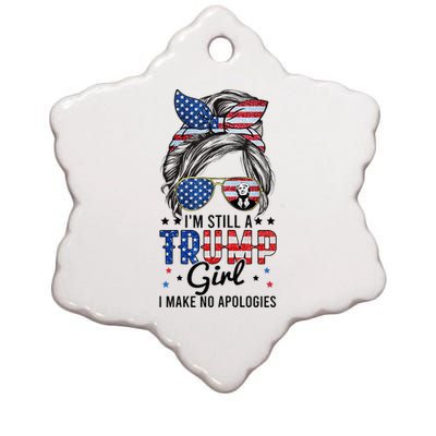 Im Still A Trump Girl I Make No Apologies Trump 2024 Ceramic Star Ornament