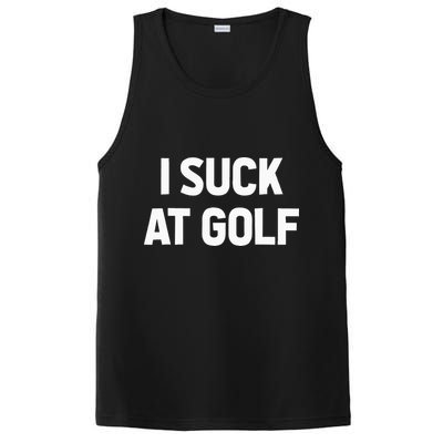 I Suck At Golf Sarcastic Loser Golfers Friend Funny Golfing PosiCharge Competitor Tank