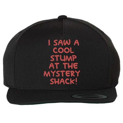 I Saw A Cool Stump At The Mystery Shack! Wool Snapback Cap