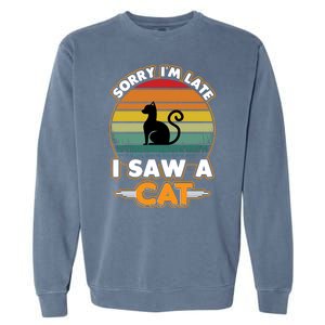 I Saw A Cat Garment-Dyed Sweatshirt