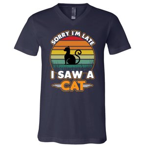 I Saw A Cat V-Neck T-Shirt