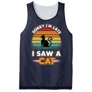 I Saw A Cat Mesh Reversible Basketball Jersey Tank