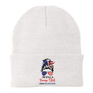 Im Still A Trump Girl Make No Apologies Patriotic American Knit Cap Winter Beanie