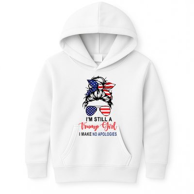 Im Still A Trump Girl Make No Apologies Patriotic American Kids Hoodie