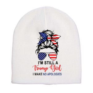 Im Still A Trump Girl Make No Apologies Patriotic American Short Acrylic Beanie