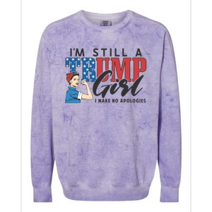 IM Still A Trump Make No Apologies Patriotic American Gift Colorblast Crewneck Sweatshirt