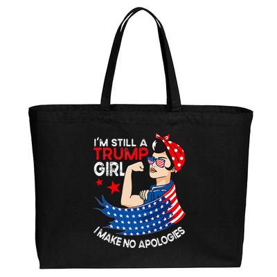 IM Still A Trump Girl I Make No Apologies Women Trump 2024 Cotton Canvas Jumbo Tote