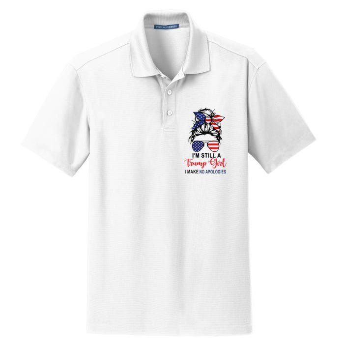 IM Still A Trump Girl Make No Apologies Patriotic American Dry Zone Grid Polo