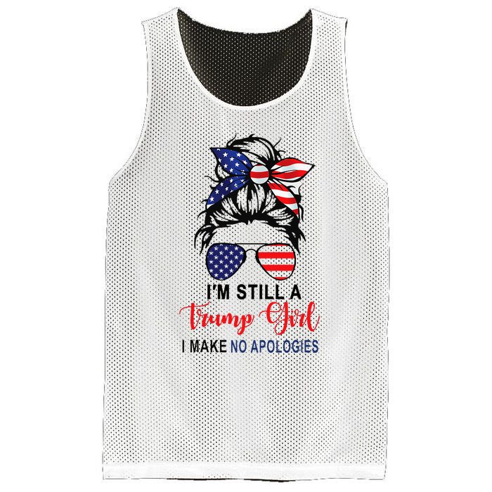 IM Still A Trump Girl Make No Apologies Patriotic American Mesh Reversible Basketball Jersey Tank