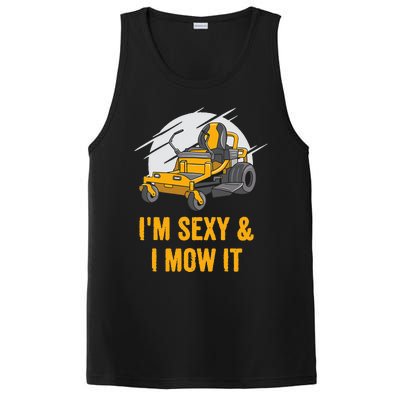 I'm Sexy and I Mow It Funny Ride On Lawn Mower Landscaping PosiCharge Competitor Tank