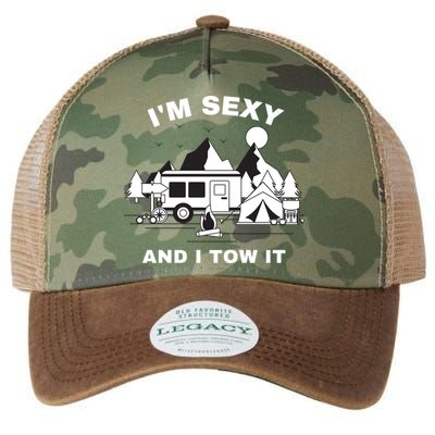 I'M Sexy And I Tow It, Funny Camping RV, Caravan Camping Legacy Tie Dye Trucker Hat
