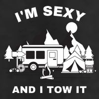 I'M Sexy And I Tow It, Funny Camping RV, Caravan Camping 15oz Campfire Ceramic Mug