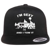 I'M Sexy And I Tow It, Funny Camping RV, Caravan Camping Flat Bill Trucker Hat