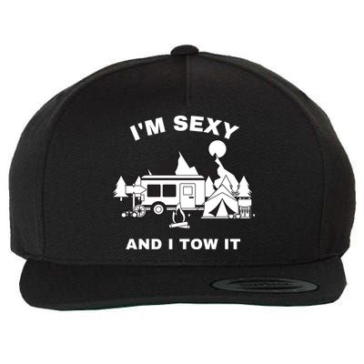 I'M Sexy And I Tow It, Funny Camping RV, Caravan Camping Wool Snapback Cap