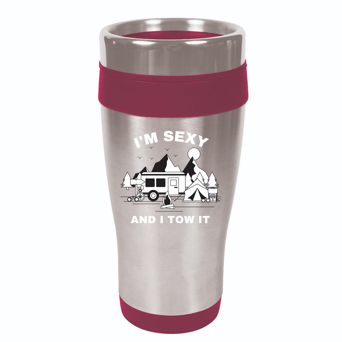 I'M Sexy And I Tow It, Funny Camping RV, Caravan Camping 16oz Travel Tumbler