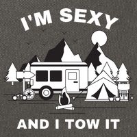 I'M Sexy And I Tow It, Funny Camping RV, Caravan Camping Cotton Canvas Backpack
