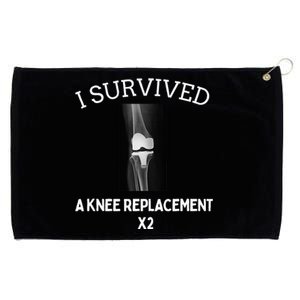 I Survived A Knee Replacet X2 Grommeted Golf Towel