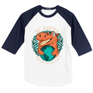 Ironic Statet About Climate Change By A Dinosaur Gift Baseball Sleeve Shirt