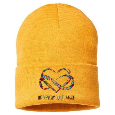 I Sew A Piece Of My Heart Into Every Quilt I Make Sustainable Knit Beanie