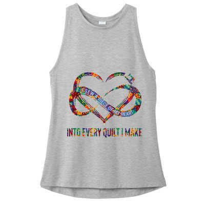I Sew A Piece Of My Heart Into Every Quilt I Make Ladies PosiCharge Tri-Blend Wicking Tank