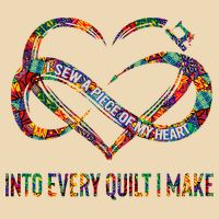 I Sew A Piece Of My Heart Into Every Quilt I Make Zip Tote Bag