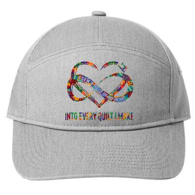 I Sew A Piece Of My Heart Into Every Quilt I Make 7-Panel Snapback Hat