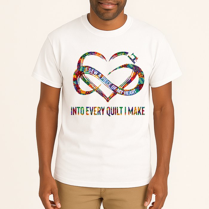 I Sew A Piece Of My Heart Into Every Quilt I Make Tall T-Shirt