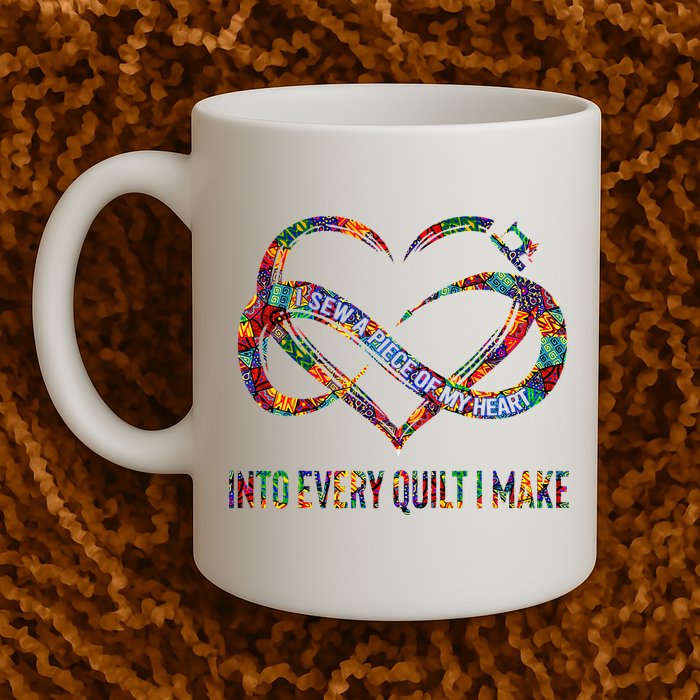 I Sew A Piece Of My Heart Into Every Quilt I Make Mug