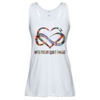 I Sew A Piece Of My Heart Into Every Quilt I Make Ladies Essential Flowy Tank