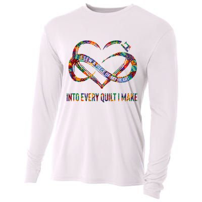 I Sew A Piece Of My Heart Into Every Quilt I Make Cooling Performance Long Sleeve Crew