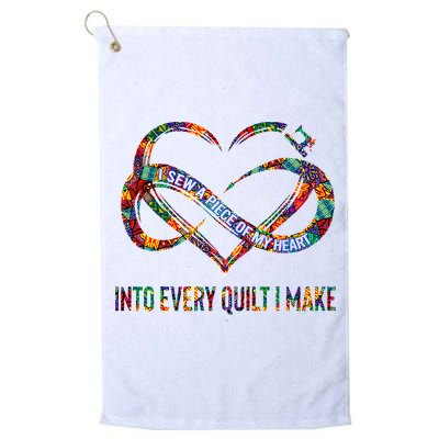 I Sew A Piece Of My Heart Into Every Quilt I Make Golf Towel