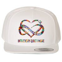 I Sew A Piece Of My Heart Into Every Quilt I Make Wool Snapback Cap