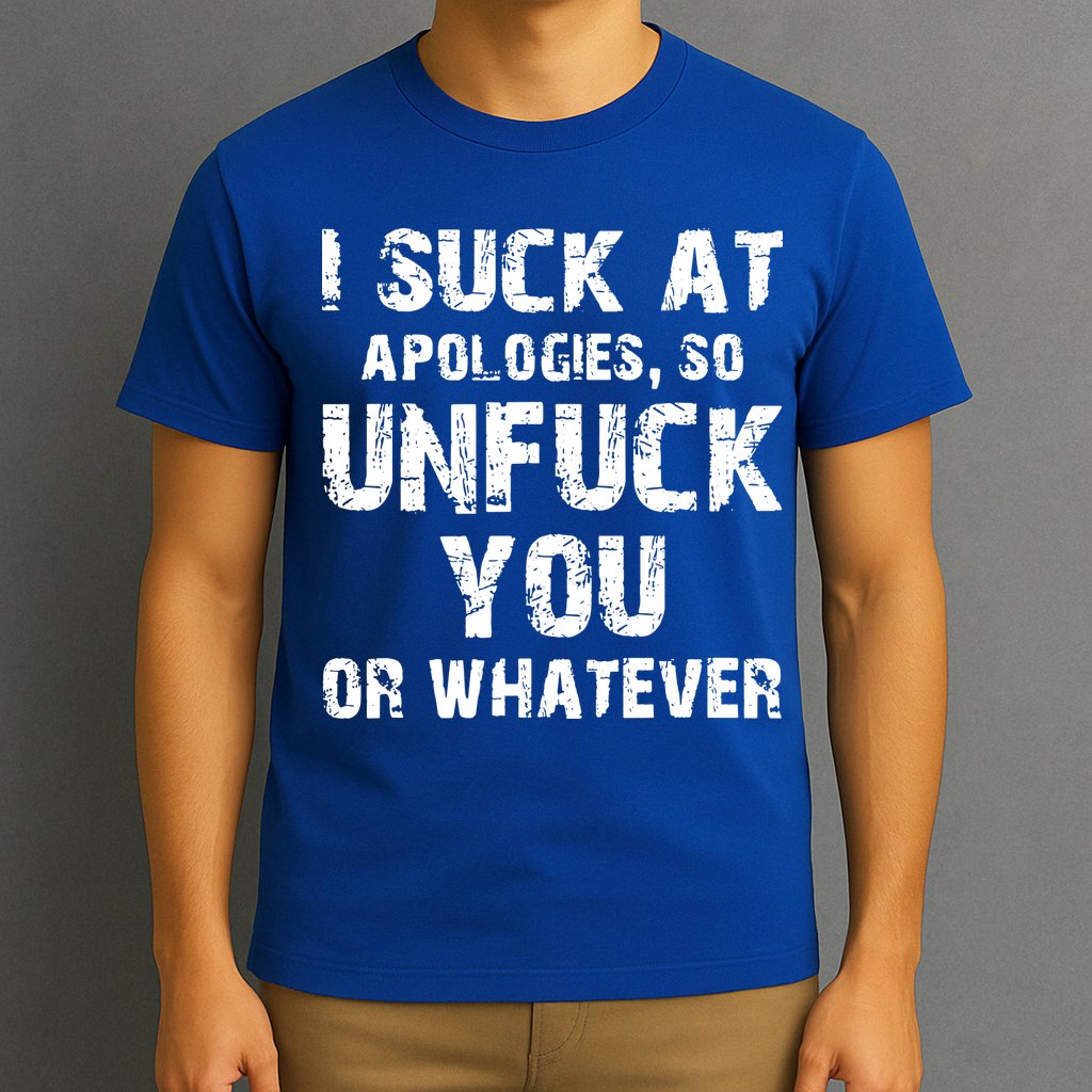 I Suck At Apologies So Unfuck You Or Whatever T-Shirt