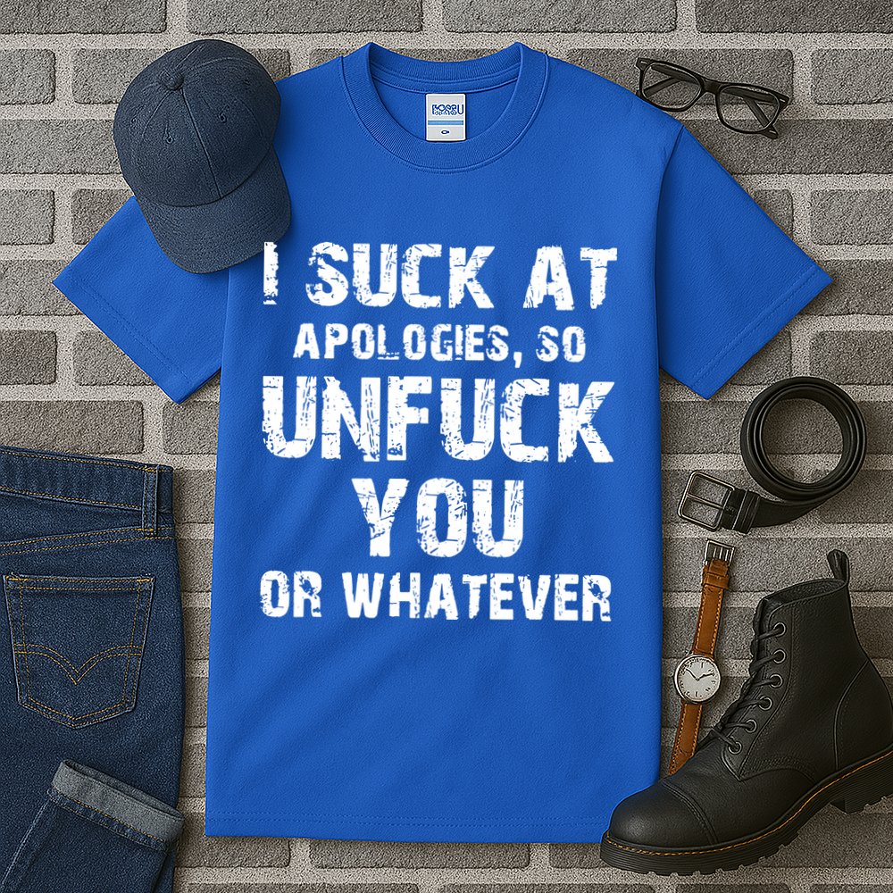 I Suck At Apologies So Unfuck You Or Whatever Tall T-Shirt