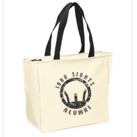 Iron Sights Alumni Boot Camp Shooting Marksmanship Veteran Zip Tote Bag