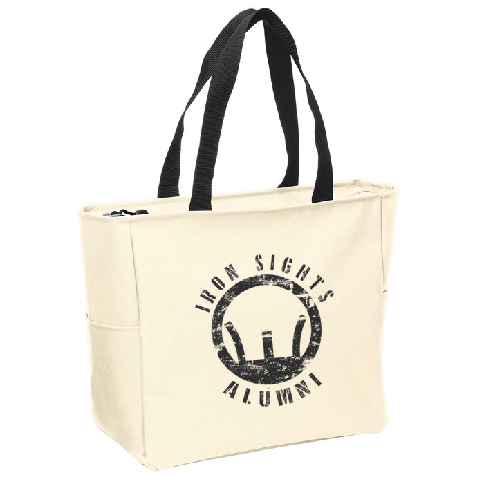 Iron Sights Alumni Boot Camp Shooting Marksmanship Veteran Zip Tote Bag