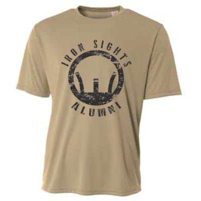 Iron Sights Alumni Boot Camp Shooting Marksmanship Veteran Cooling Performance Crew T-Shirt