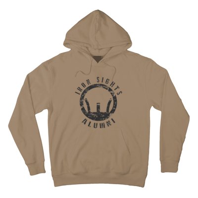 Iron Sights Alumni Boot Camp Shooting Marksmanship Veteran Hoodie