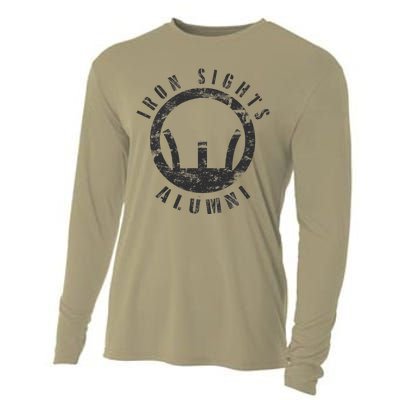 Iron Sights Alumni Boot Camp Shooting Marksmanship Veteran Cooling Performance Long Sleeve Crew