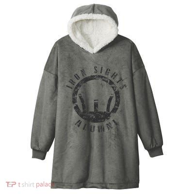 Iron Sights Alumni Boot Camp Shooting Marksmanship Veteran Hooded Wearable Blanket