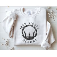 Iron Sights Alumni Boot Camp Shooting Marksmanship Veteran Sweatshirt